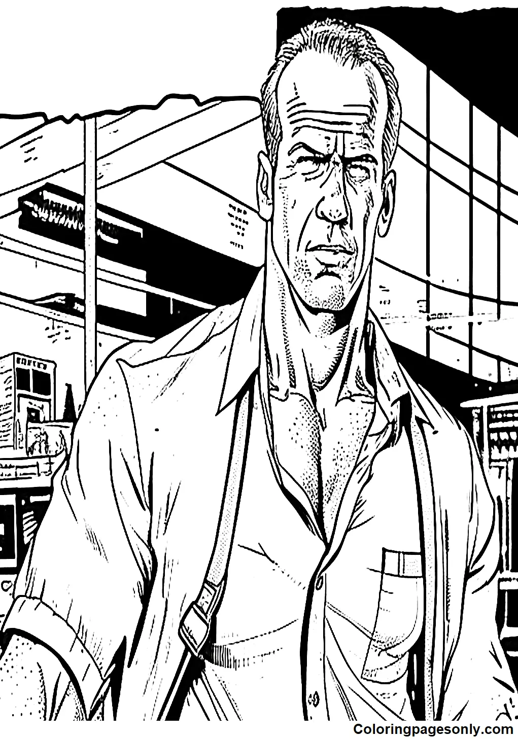 Bruce Willis Coloring Pages