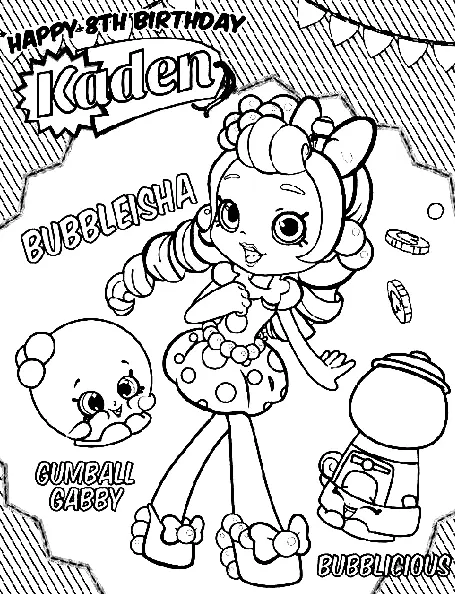 Bubbleisha Coloring Pages