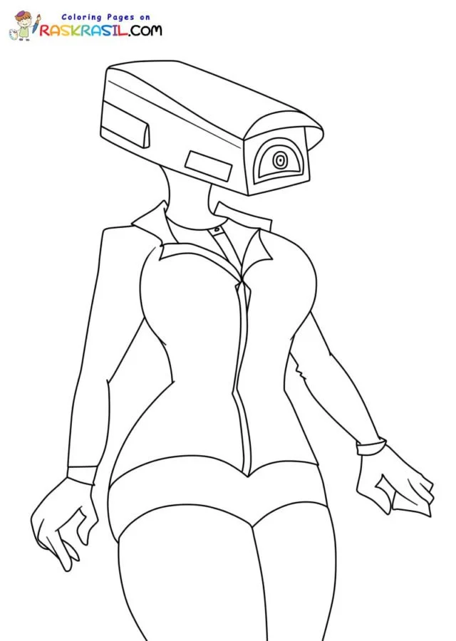 Camerawoman Coloring Pages