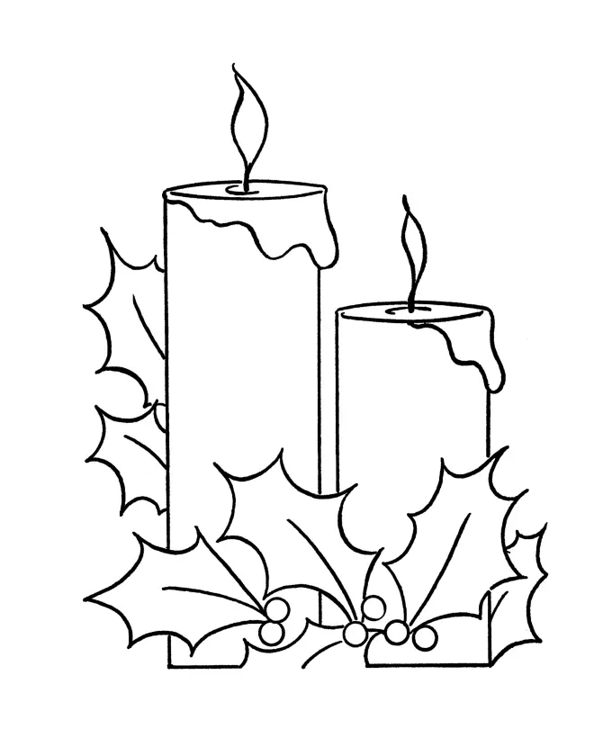 Candles Coloring Pages
