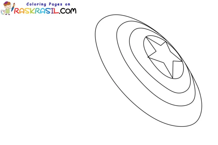 Captain America Shield Coloring Pages