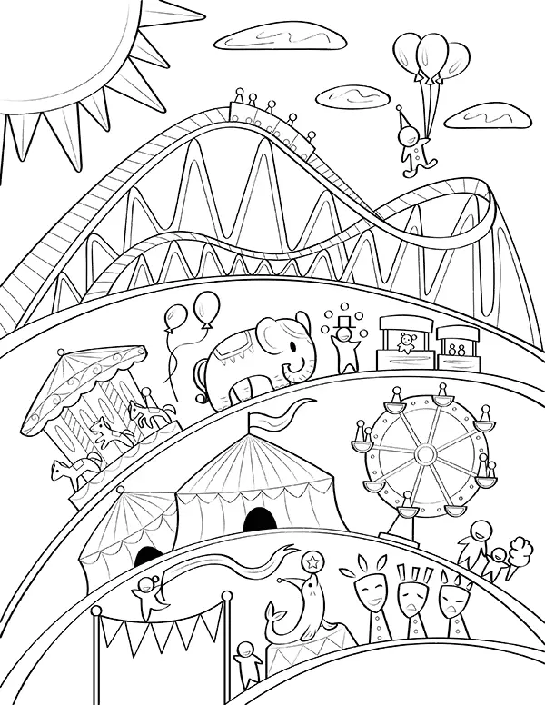 Carnival Coloring Pages