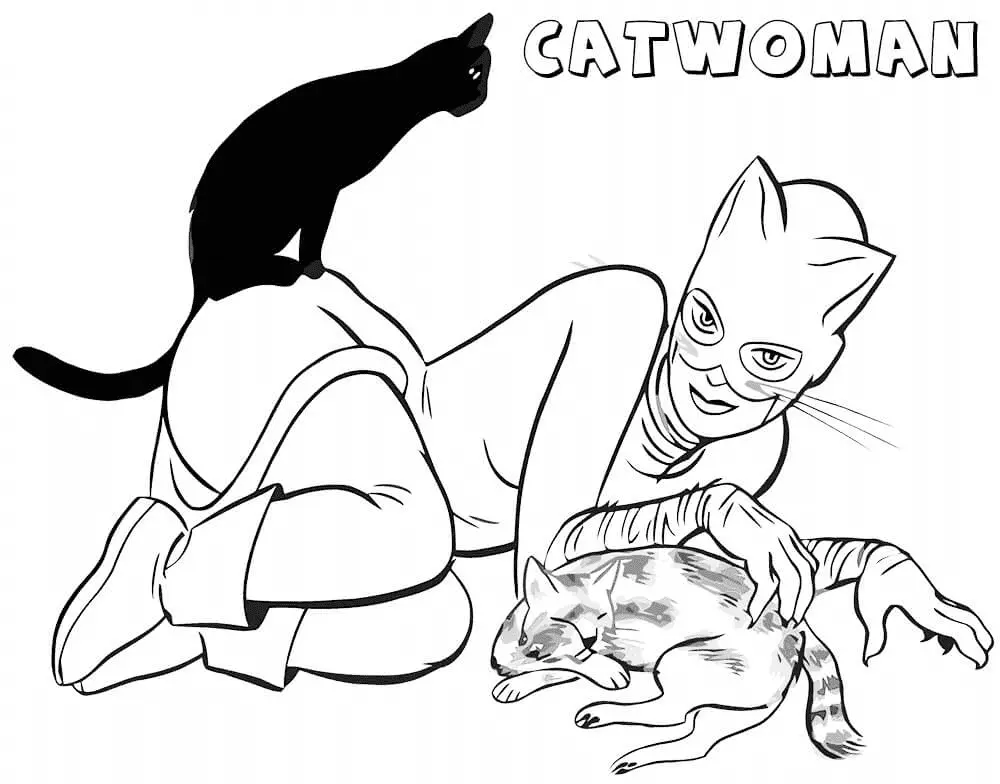 Catwoman Coloring Pages