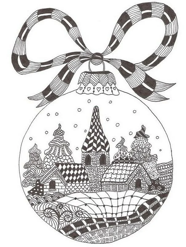 Christmas Adult Coloring Pages