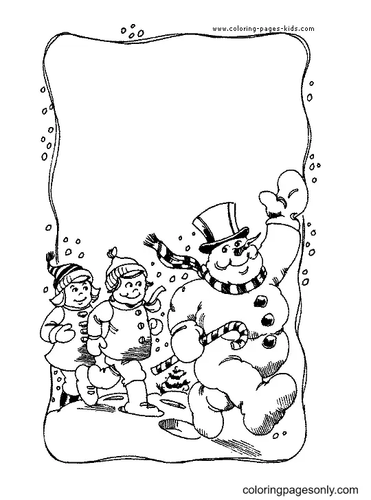 Christmas Cards Coloring Pages