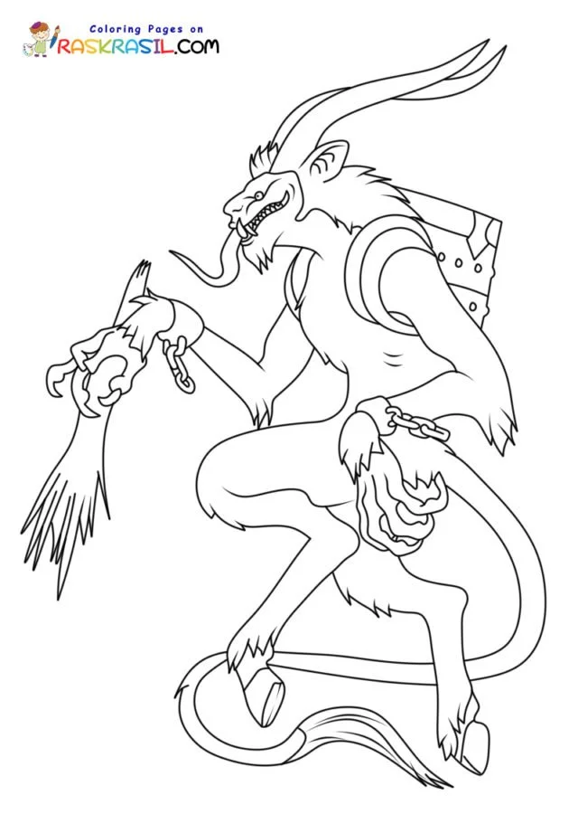 Christmas Krampus Coloring Pages