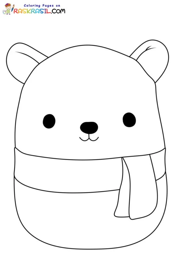Christmas Squishmallow Coloring Pages
