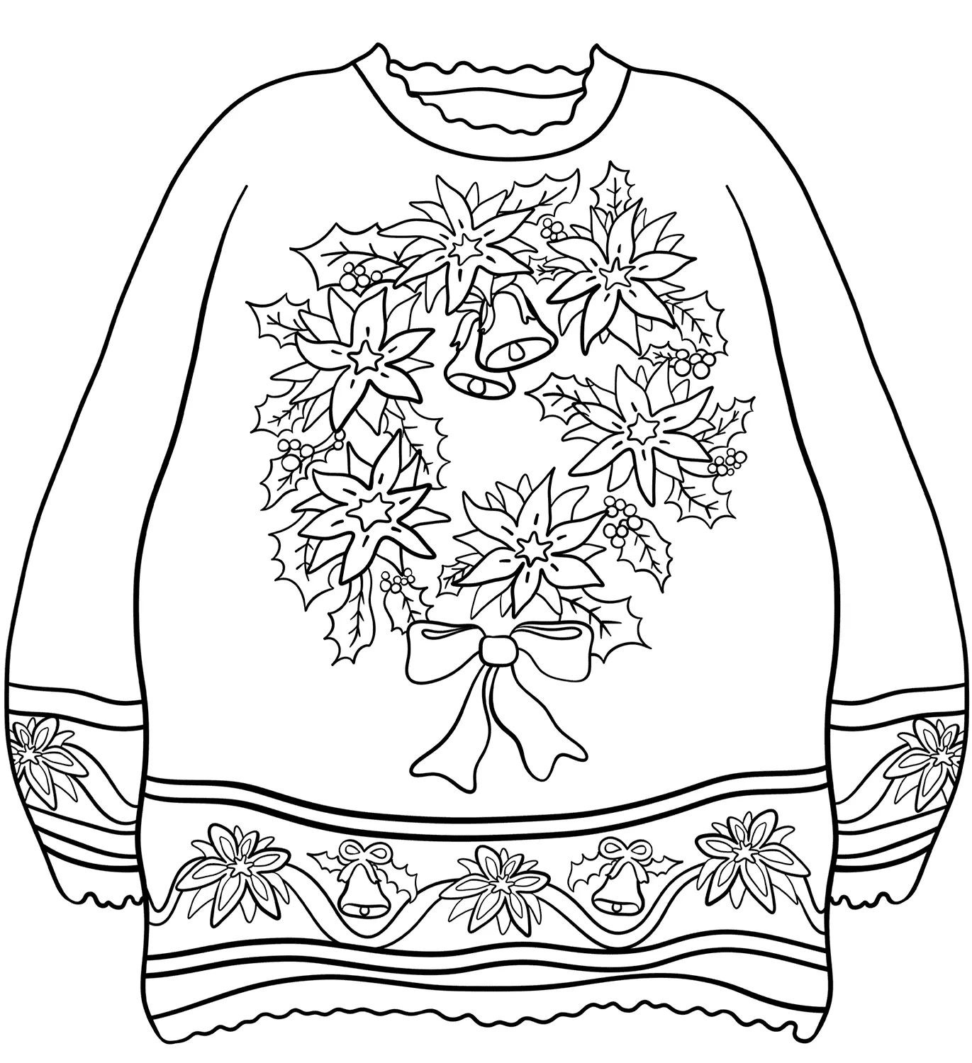 Christmas Sweater Coloring Pages