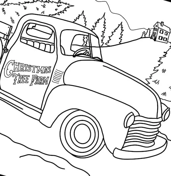 Christmas Truck Coloring Pages