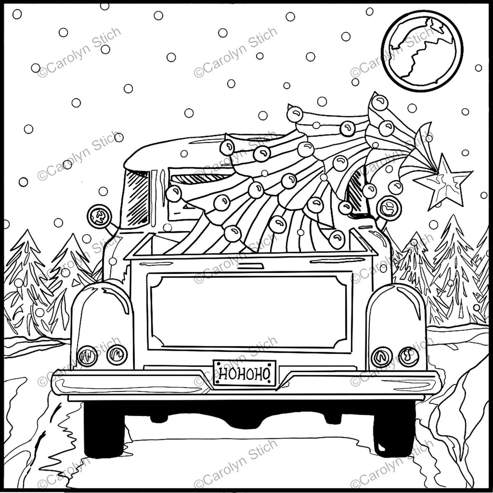 Christmas Truck Coloring Pages
