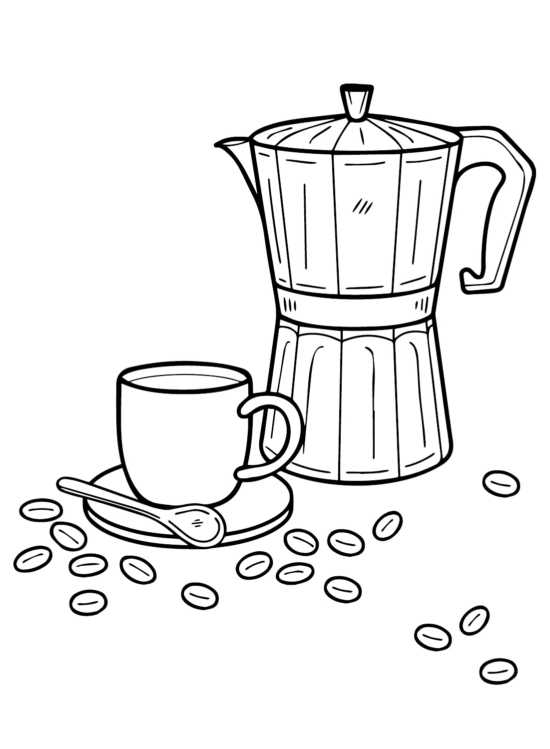Coffee Coloring Pages