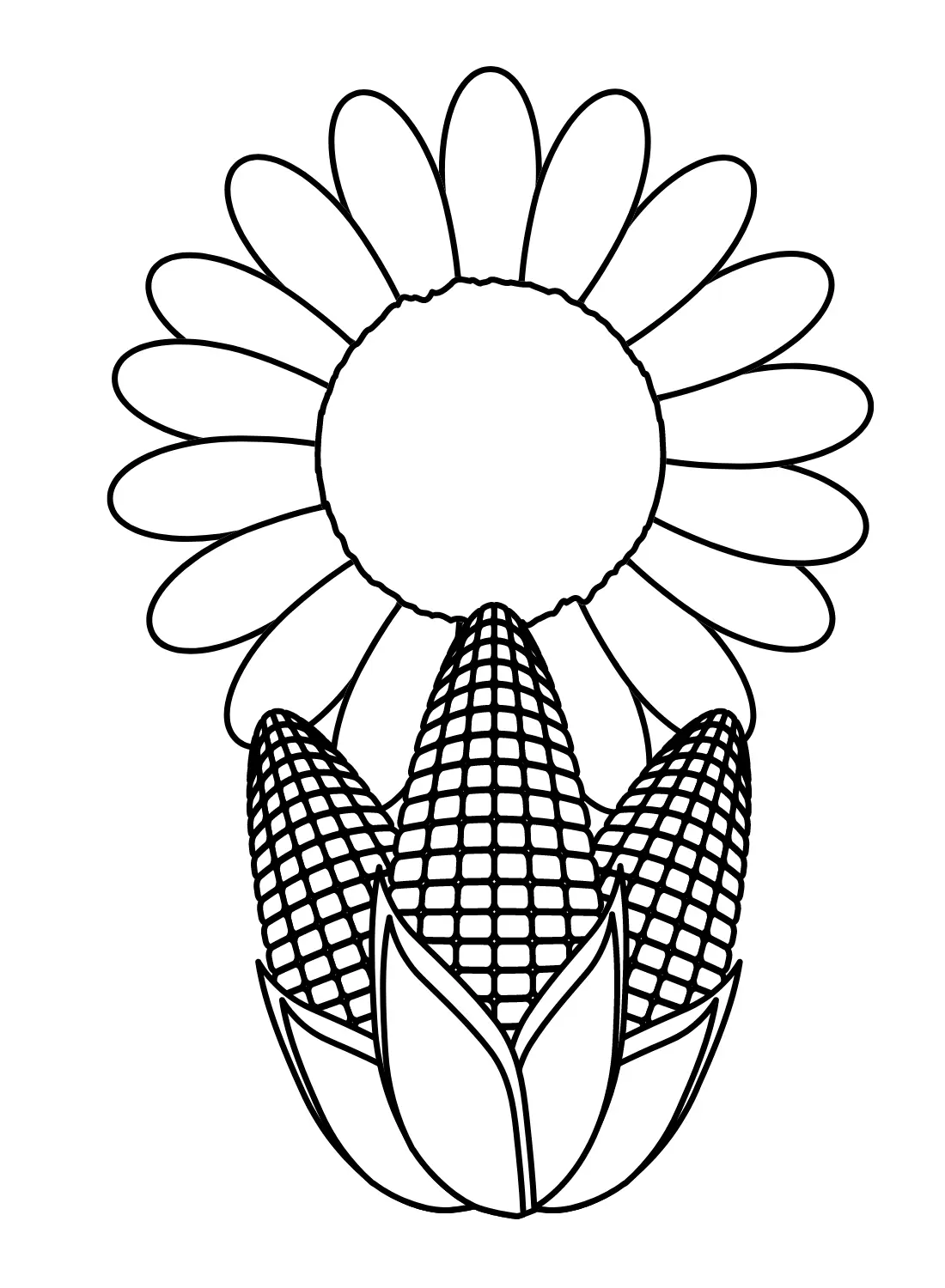 Corn Coloring Pages