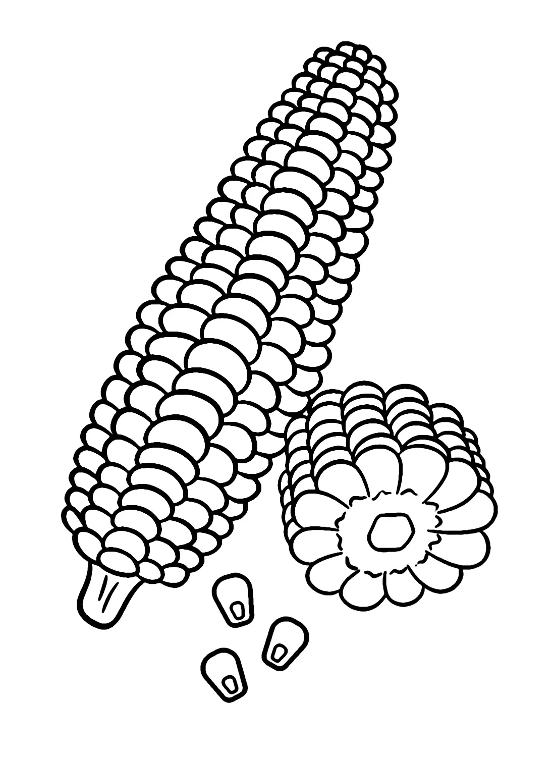 Corn Coloring Pages