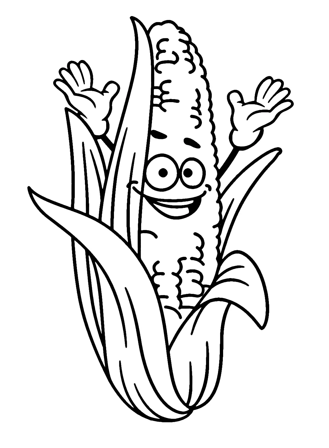 Corn Coloring Pages