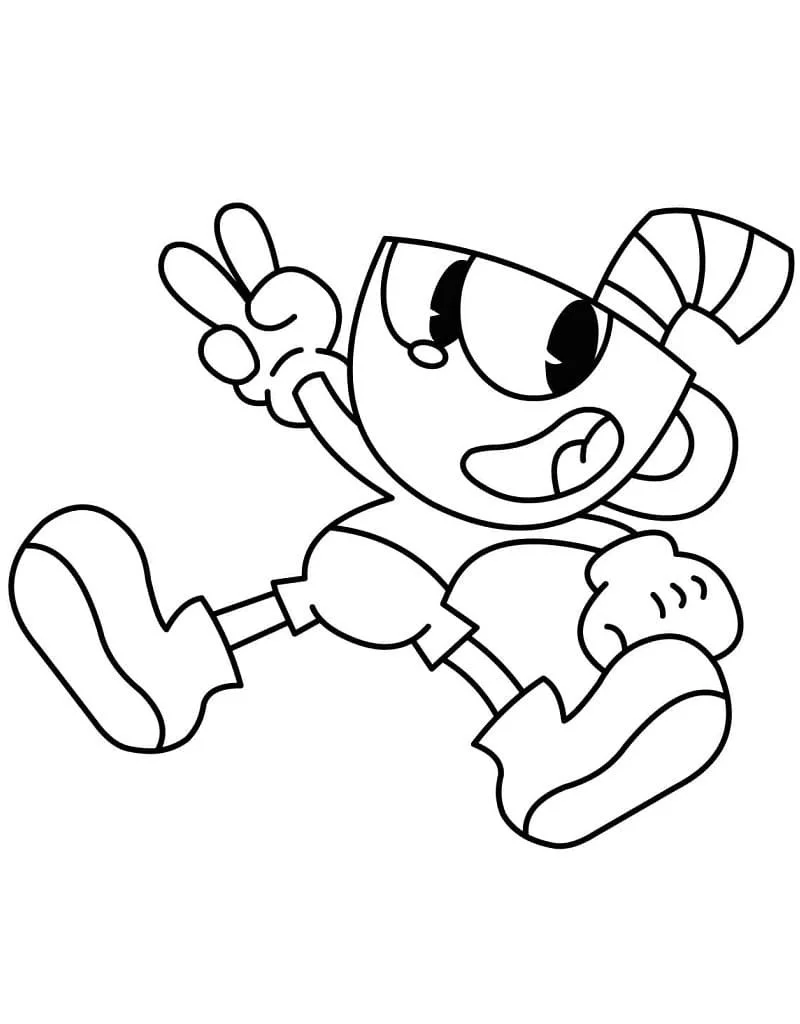 Cuphead Coloring Pages