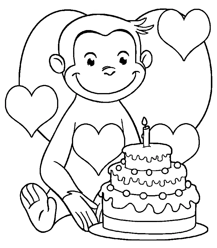 Curious George Coloring Pages