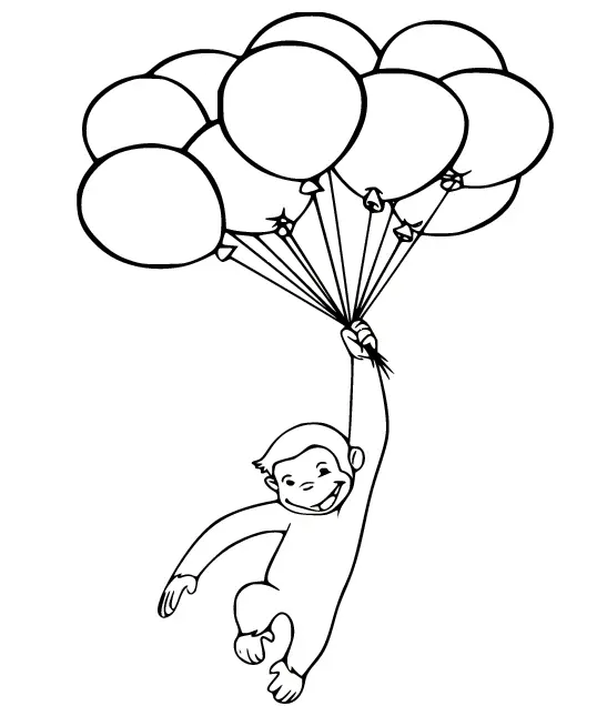 Curious George Coloring Pages