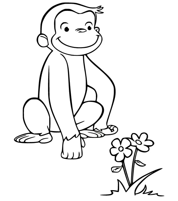 Curious George Coloring Pages