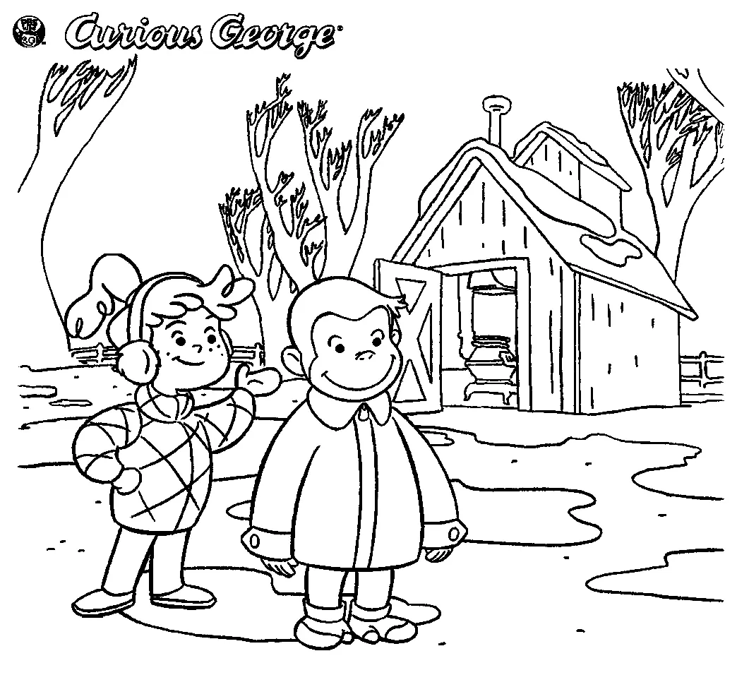 Curious George Coloring Pages