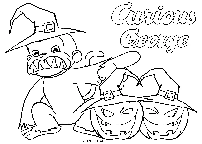 Curious George Coloring Pages