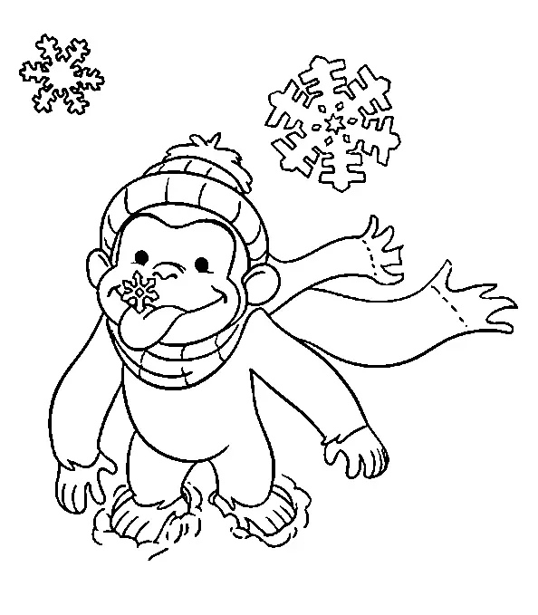 Curious George Coloring Pages