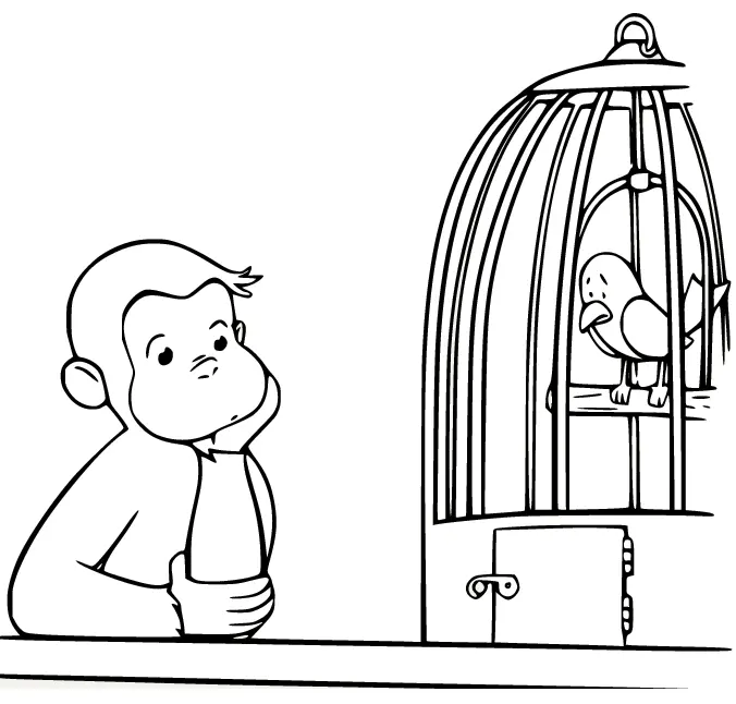 Curious George Coloring Pages