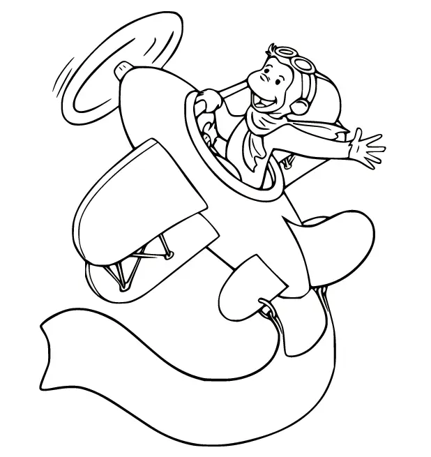 Curious George Coloring Pages