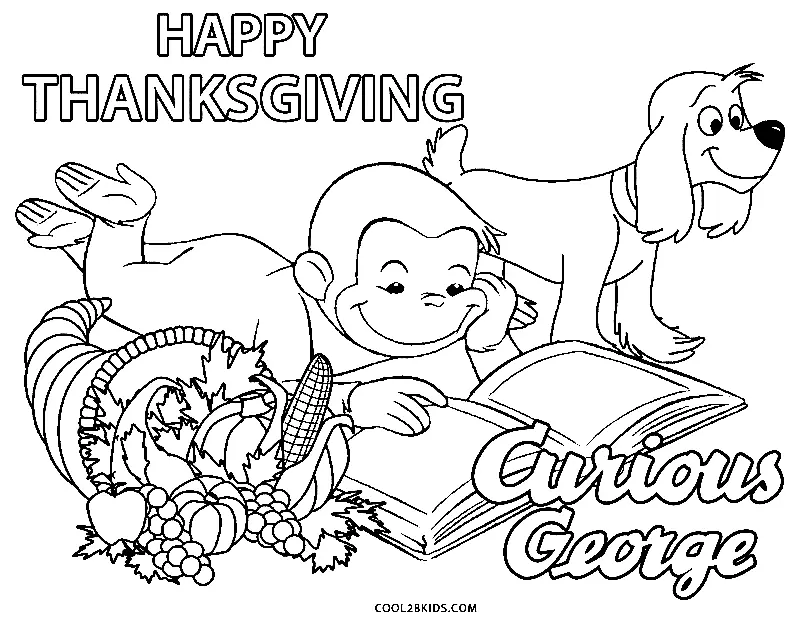 Curious George Coloring Pages