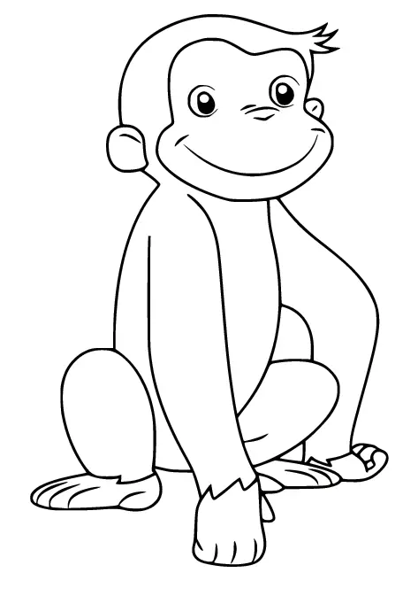 Curious George Coloring Pages