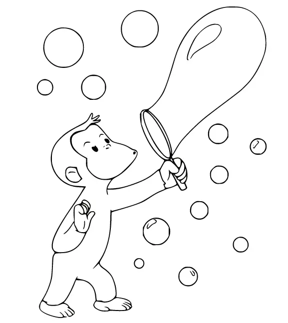 Curious George Coloring Pages