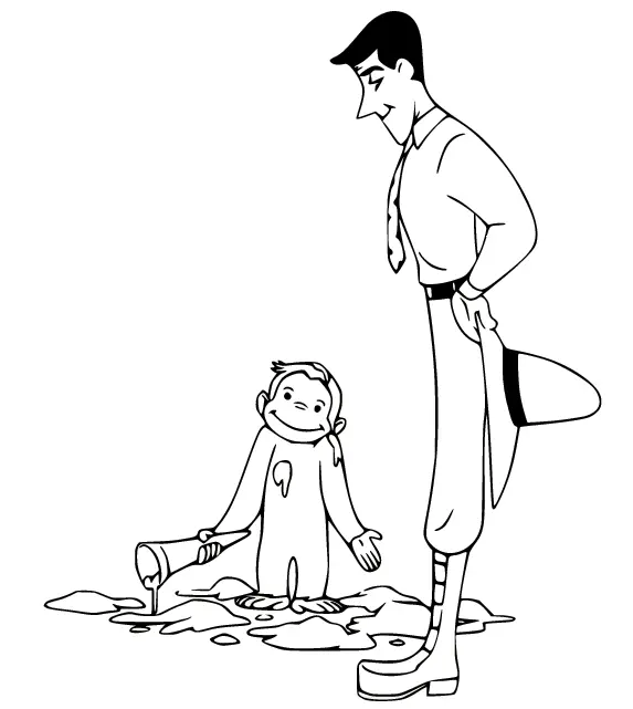 Curious George Coloring Pages