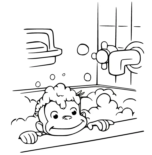 Curious George Coloring Pages