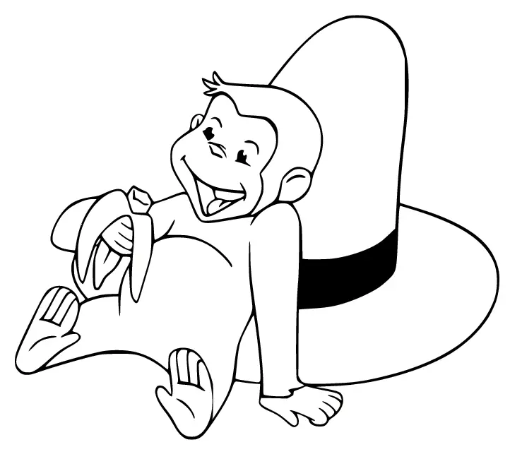 Curious George Coloring Pages