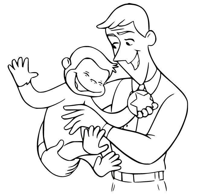 Curious George Coloring Pages