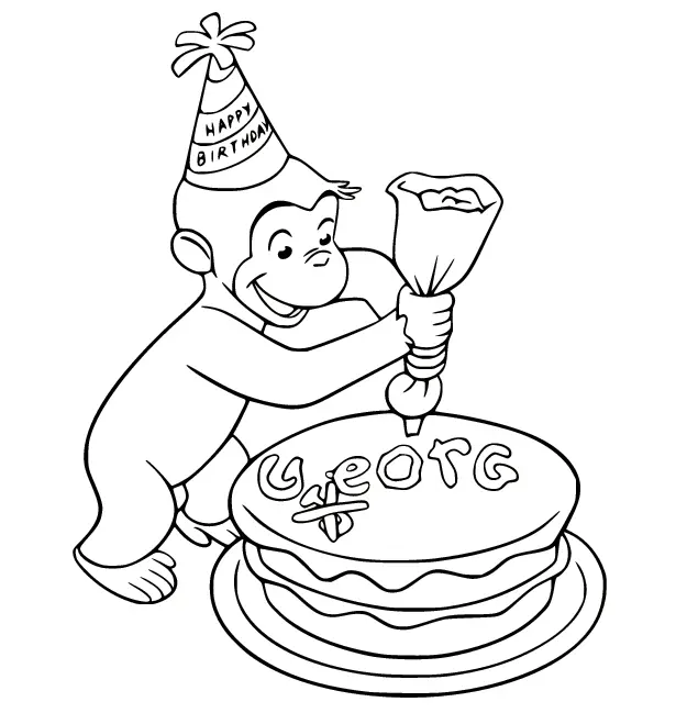 Curious George Coloring Pages