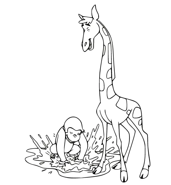 Curious George Coloring Pages