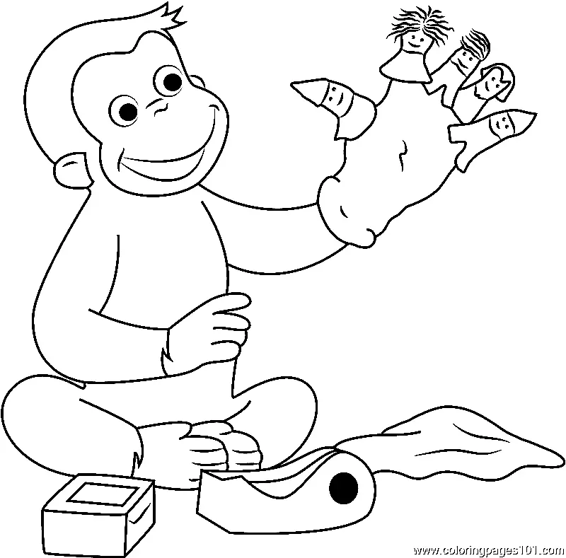 Curious George Coloring Pages