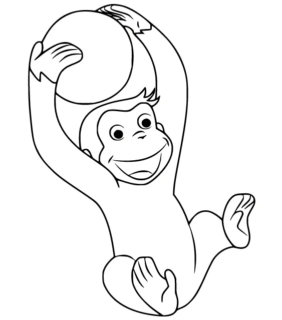 Curious George Coloring Pages