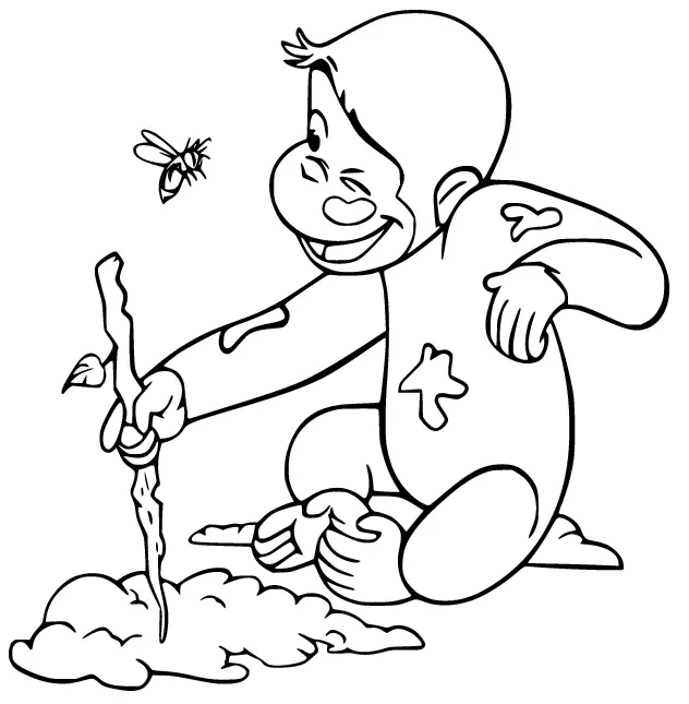 Curious George Coloring Pages