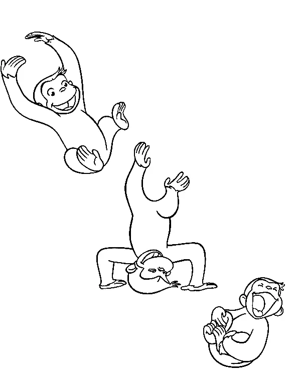 Curious George Coloring Pages