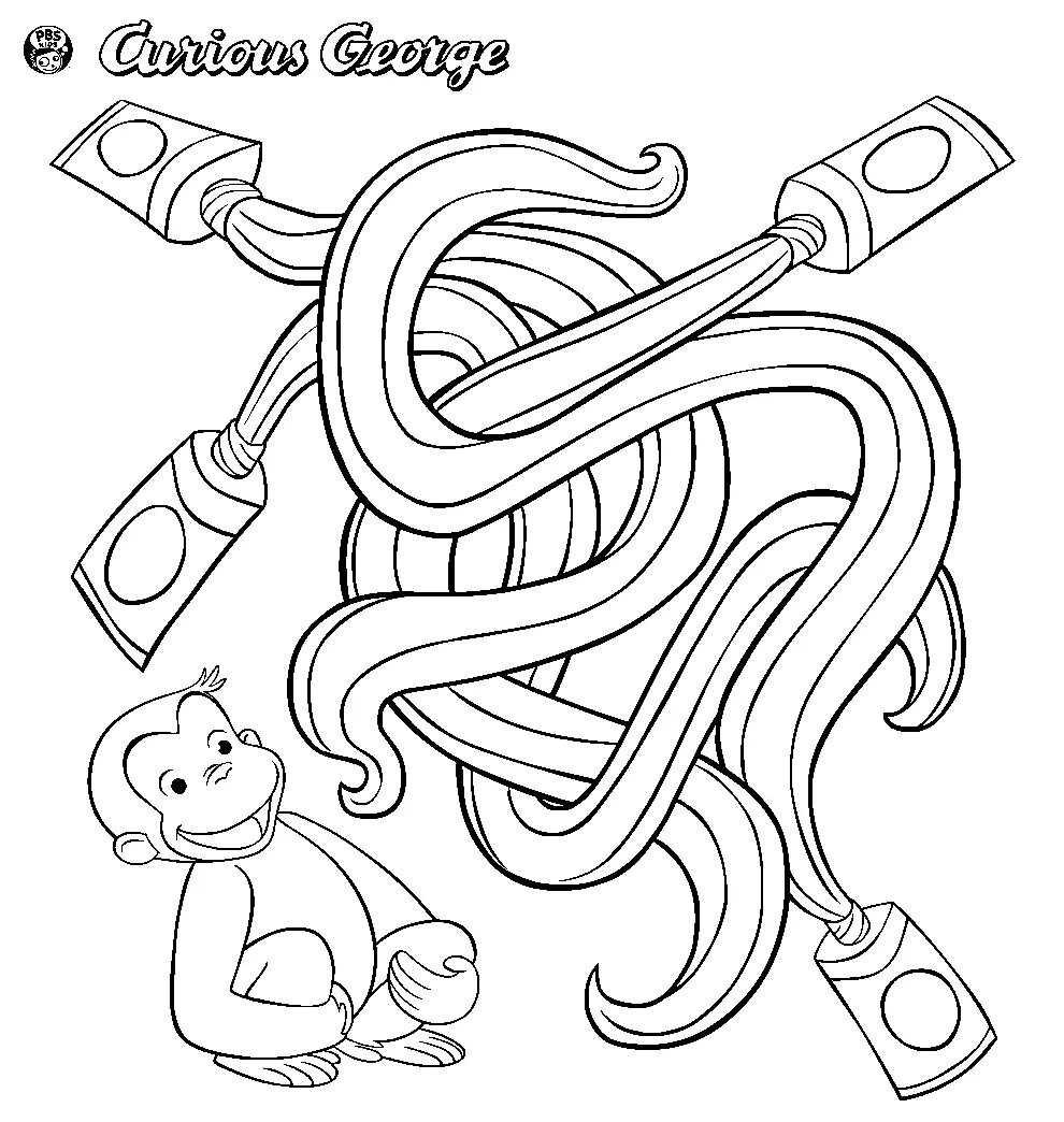 Curious George Coloring Pages