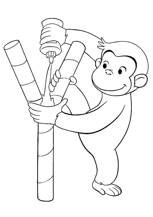 Curious George Coloring Pages