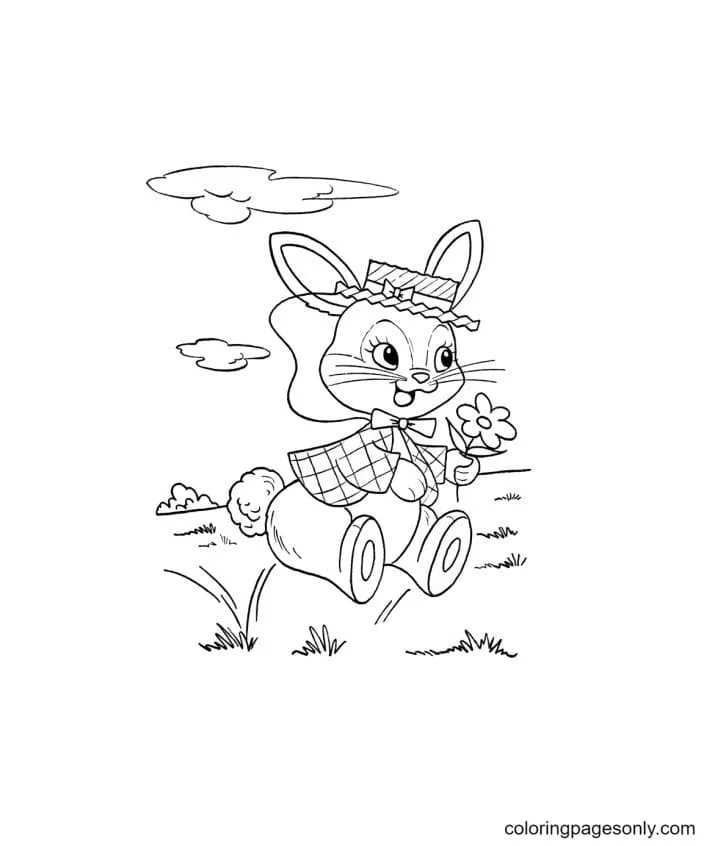 Cute Bunnies Coloring Pages