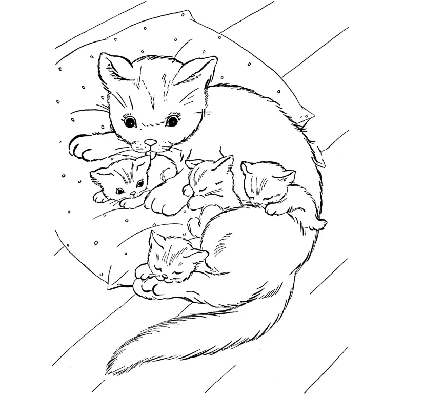 Cute Cat Coloring Pages