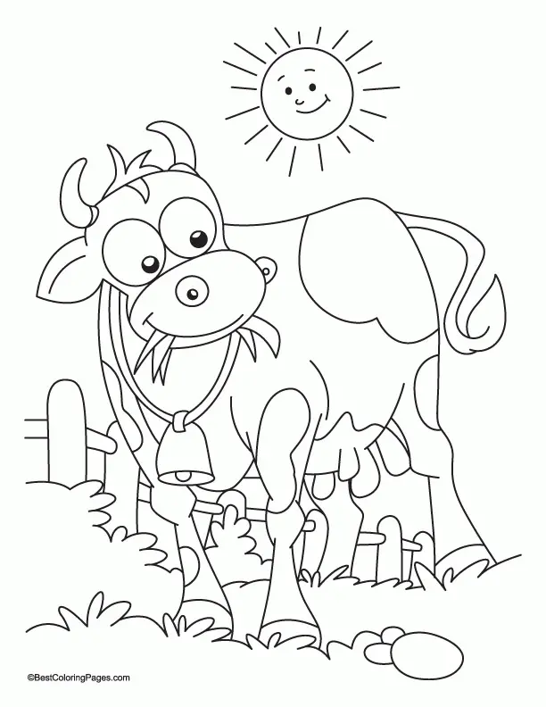 Cute Cow Coloring Pages