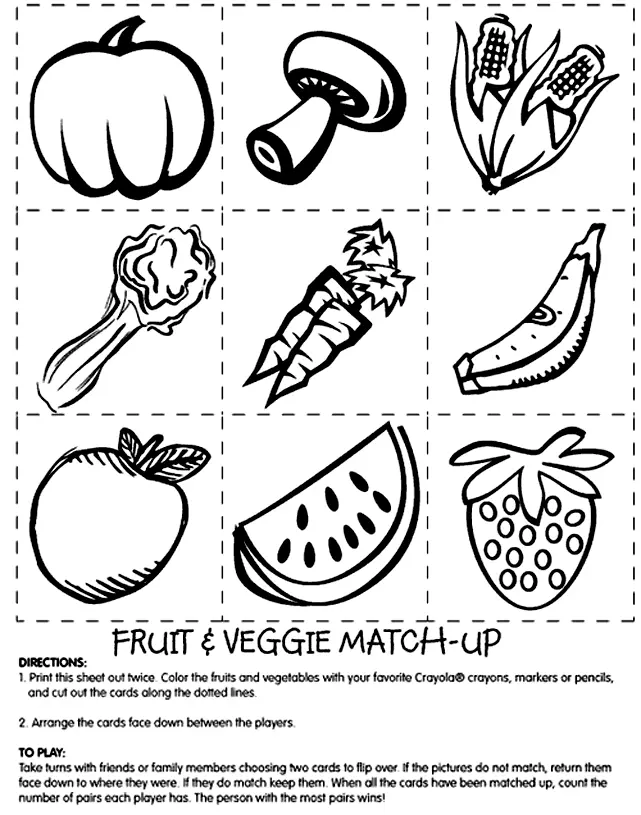 Cute Fruit Coloring Pages
