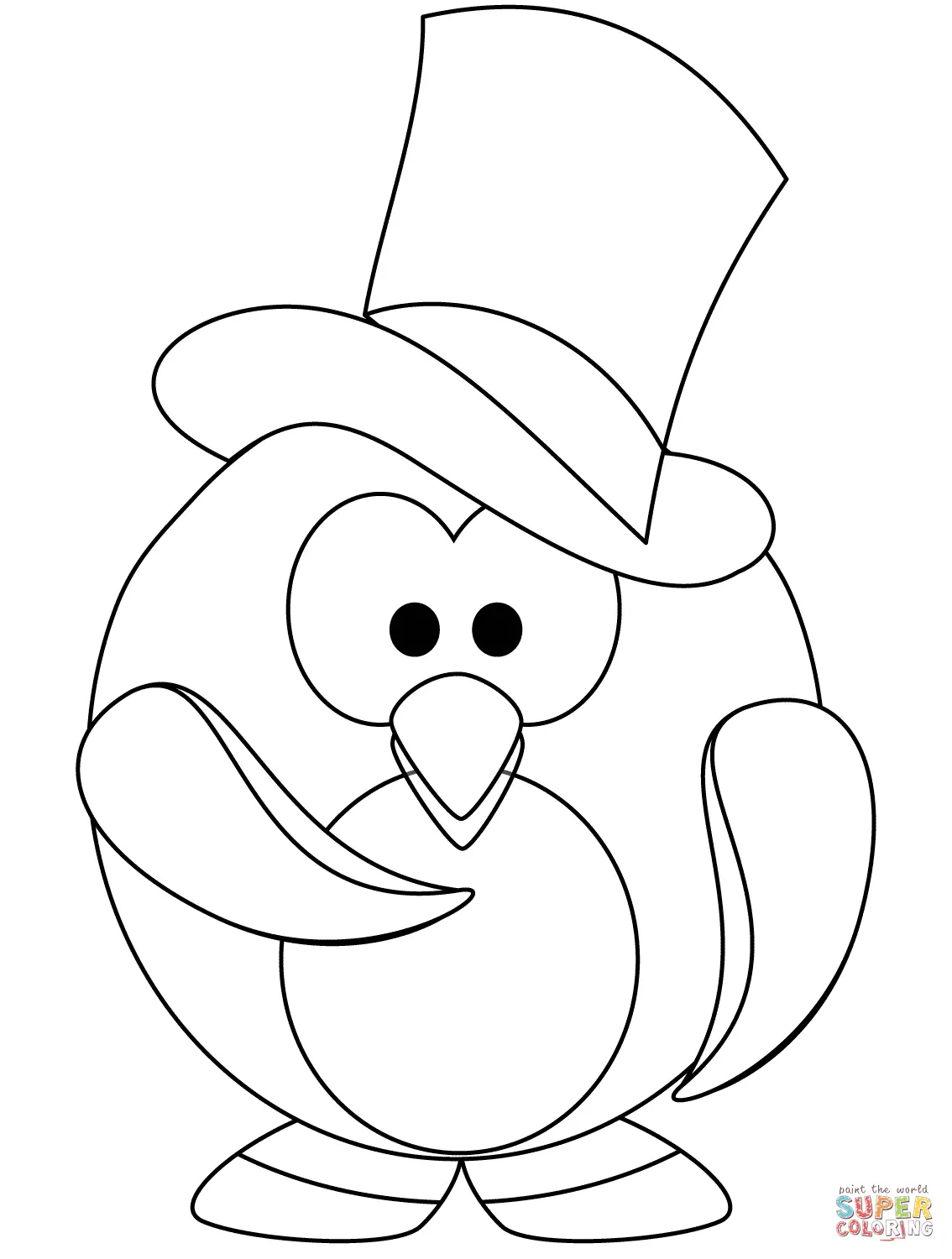 Cute Penguin Coloring Pages