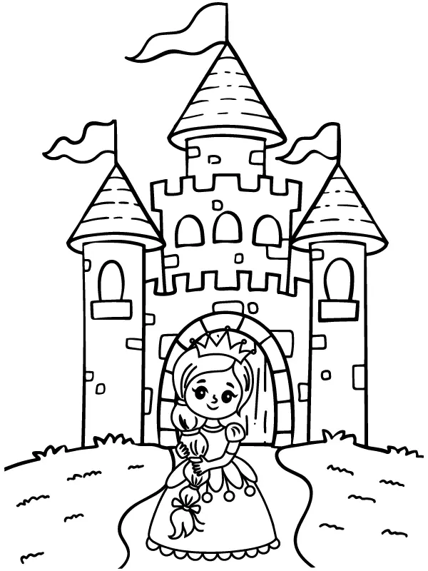 Cute Princess Coloring Pages