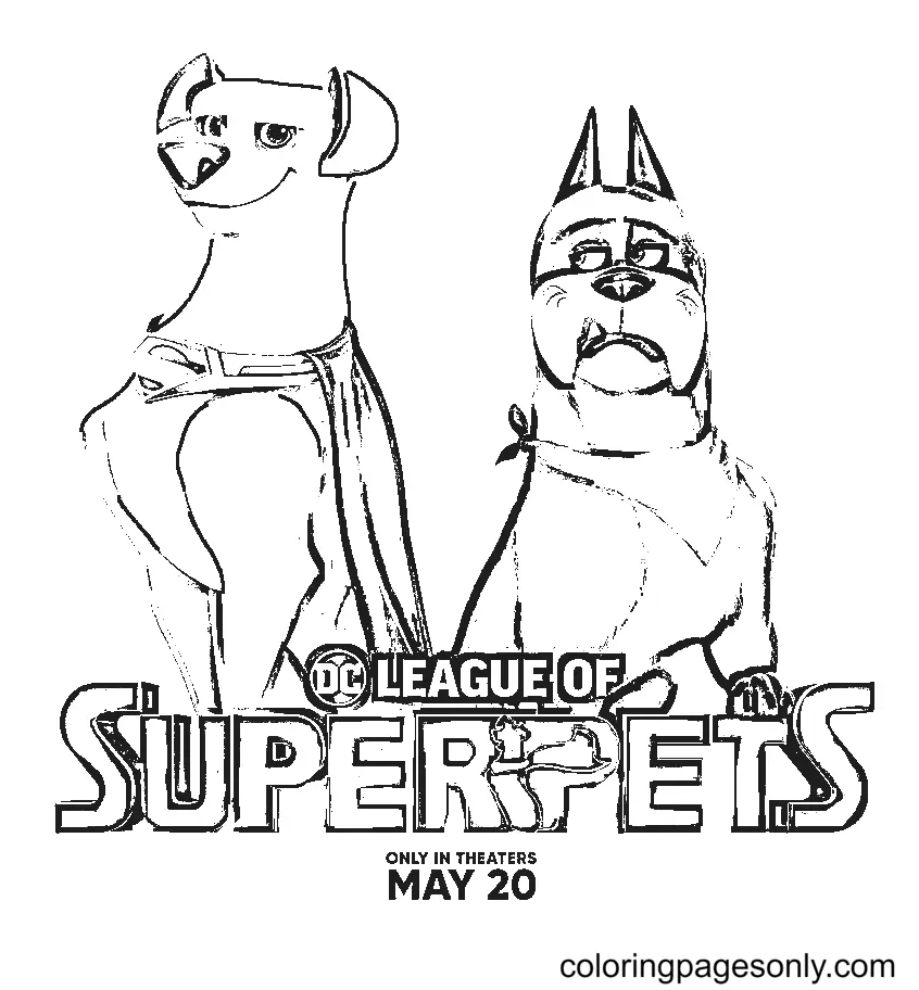 DC League of Super Pets Coloring Pages