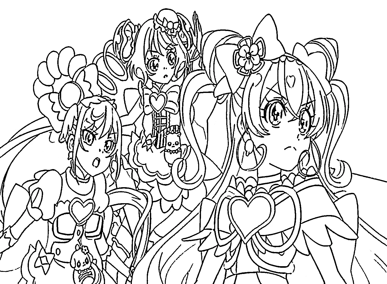 Delicious Party Pretty Cure Coloring Pages